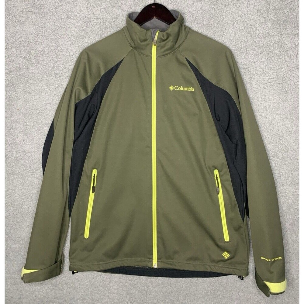 Columbia Jacket Women Small Green Omni Wind Block Omni Heat Breathable Windproof